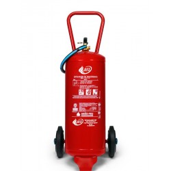 Extintor de polvo ABC de 25 kg sobre rueda