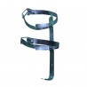 Soporte metálico de 2 flejes para instalar en vehículo 1 extintor de CO2 de 5 kg.