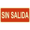 Señal de “Sin Salida” poliestireno fotoluminiscente 297x210
