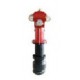 Hidrante de columna seca de 3” (DN80) con 1 salida de 70 mm + 2 salidas de 45 mm. Toma recta a tubería. Incluye Carrete de 300mm