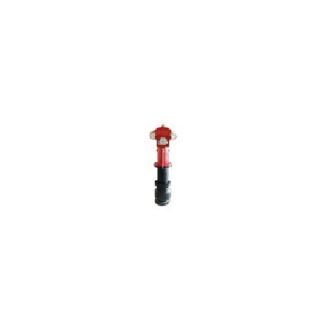 Hidrante de columna seca de 3” (DN80) con 1 salida de 70 mm + 2 salidas de 45 mm. Toma recta a tubería. Incluye Carrete de 300mm