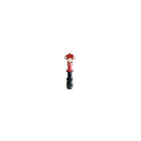 Hidrante de columna seca de 4” (DN100) con 1 salida de 100 mm + 2 salidas de 70 mm. Toma recta a tubería. Con Carrete de 300mm